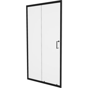 MEXEN Apia posuvné sprchové dveře 150, transparent, černé 845-150-000-70-00 obraz
