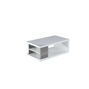 ArtAdrk Konferenční stolek LUKE | bílá/beton obraz