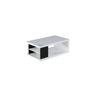 ArtAdrk Konferenční stolek LUKE | bílá/černý lesk obraz