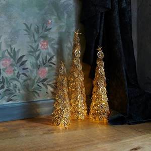 Sirius LED dekorativní stromek Kirstine, zlatý, výška 43 cm obraz