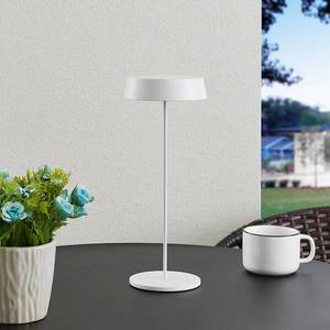 Lucande Nabíjecí stolní lampa Lucande LED Tibia, bílá, hliník, USB, IP54 obraz