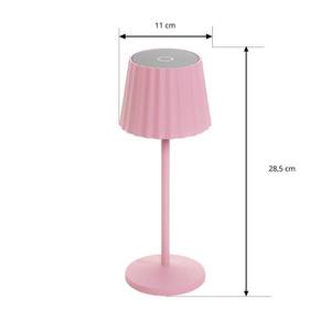 Lindby LED dobíjecí stolní lampa Lindby Esali, růžová, sada 2 kusů obraz