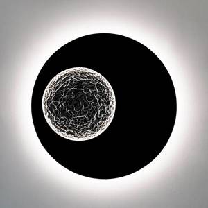 Holländer LED nástěnné svítidlo Luna, hnědočernostříbrná, Ø 120 cm, železo obraz