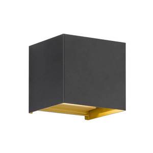FISCHER & HONSEL Venkovní nástěnné svítidlo Thore LED, černá/zlatá barva, šířka 11 cm obraz