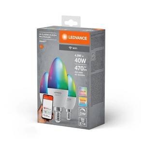 LEDVANCE SMART+ LEDVANCE SMART+ LED, svíčka, E14, 4, 9 W, CCT, RGB, WiFi, 3 ks obraz