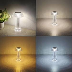 Globo LED stolní dobíjecí lampa Gixi, stříbrná barva, výška 25 cm, CCT obraz