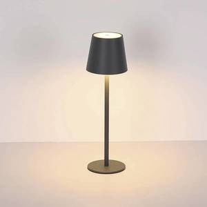 Globo LED dobíjecí stolní lampa Vannie, černá, výška 36 cm, CCT obraz
