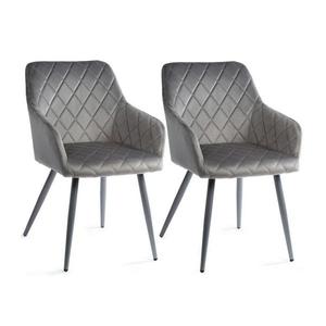 HowHomely SADA 2x Jídelní židle RICO šedá obraz