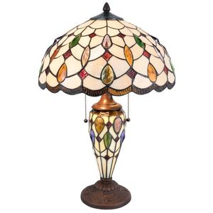 Stolní lampa Tiffany Sun stones - 40*60cm 2x E27/60W 5LL-5182 obraz