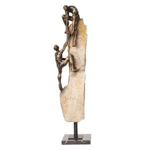 Dekorační soška Horolezci - 15*12*58 cm 5PR0052 antik obraz