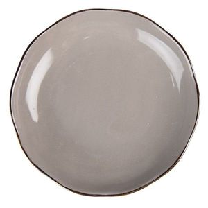 Šedý keramický jídelní talíř Billo - Ø 27*3 cm 6CEFP0114 obraz