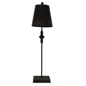 Černá antik stolní kovová lampa Filla - Ø 20*75 cm E27/max 1*60W 5LMP670 obraz