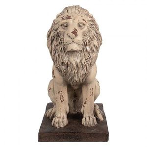 Béžová antik dekorativní socha lev Lion - 30*23*45 cm 6MG0043 obraz