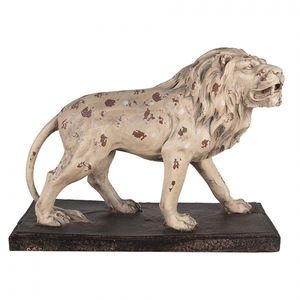 Béžová antik dekorativní socha lev Lion - 55*23*40 cm 5MG0030 obraz