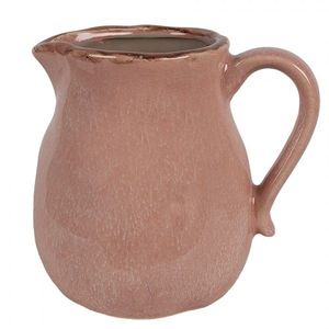 Růžový keramický džbán M - 17*13*15 cm 6CE1713P obraz