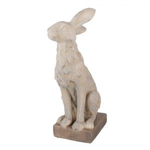 Šedá antik dekorace socha králík - 27*18*55 cm 5MG0039 obraz