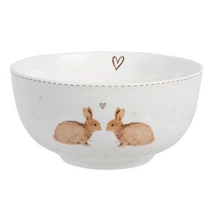 Miska s králíčky a srdíčky Bunnies in Love - Ø 14*7 cm / 500 ml BSLCBO obraz