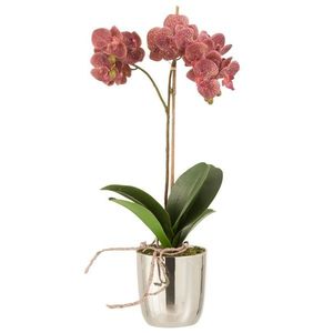 Dekorace umělá květina Orchidej s květináčem - 23*23*50 cm 17208 obraz