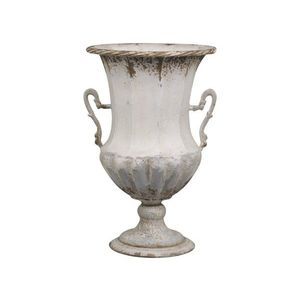 Krémový vintage obal na květináč/ váza ve tvaru číše Frenchie - Ø 34*54cm 65021819 (65218-19) obraz