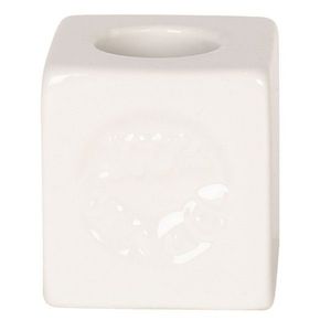 Bílý porcelánový držák na kartáček Savon de Marseille - 4*4*4 / Ø 2, 2/ Ø 2, 9 cm 6CE1010 obraz