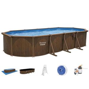 Ocelový bazén Hydrium 610 x 360 x 120 cm, prkno, 561CW obraz