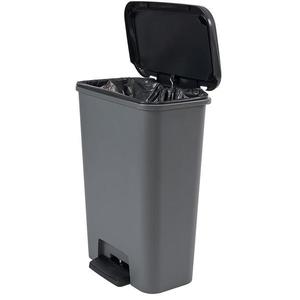 Odpadkový koš nášlapný Compatta 50L šedý/černý obraz