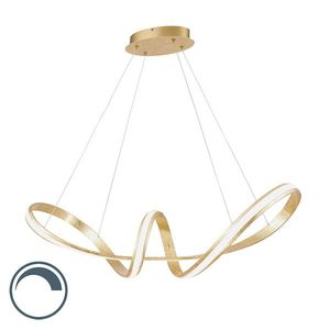 Designová závěsná lampa zlatá vč. LED 80 cm - Belinda obraz