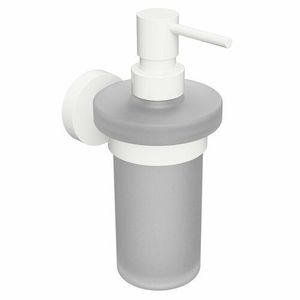 Sapho XR101W X-Round White dávkovač mýdla 230 ml, mléčné sklo/bílá obraz