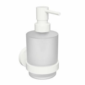 Sapho XR103W X-Round White dávkovač mýdla 200 ml, mléčné sklo/bílá obraz