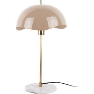Světle hnědá stolní lampa s kovovým stínidlem (výška 56 cm) Waved Dome – Leitmotiv obraz