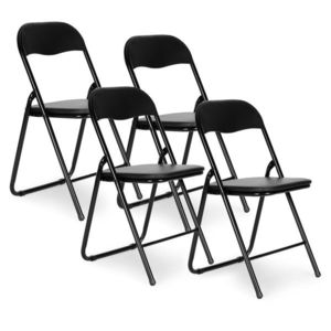 MODERNHOME Sada 4 skládacích cateringových židlí CAPS černá obraz