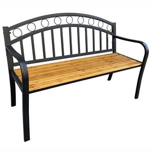 Ak furniture Zahradní lavička ARUM černá/jedlové dřevo obraz
