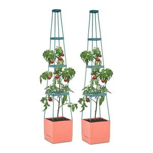 Waldbeck Tomato Tower, květináč na rajčata, set 2 ks, 25 x 150 x 25 cm, mřížka na upínání, PP obraz