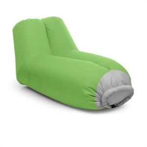 Blumfeldt Airlounge, nafukovací sedačka, 90 x 80 x 150 cm, batoh, pratelná, polyester, zelená obraz