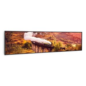 Klarstein Wonderwall Air Art Smart, infračervený ohřívač, vlak, 120 x 30 cm, 350 W obraz