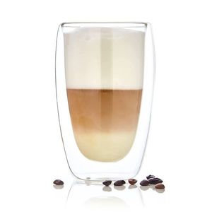 Bambuswald Sklenice na kávu, 400 ml, termosklenice, ruční výroba, borosilikátové sklo obraz