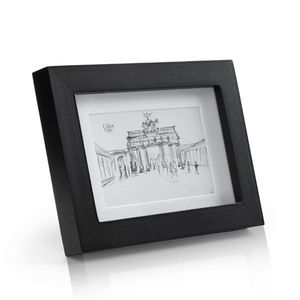Casa Chic Brighton rám obrazu skleněná tabule 10 x 15 cm s paspartou z pravého dřeva obraz