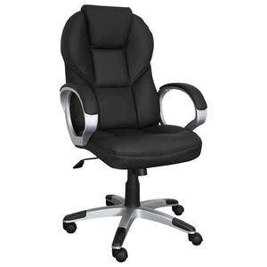 Kancelářská židle s loketní opěrkou, černá obraz