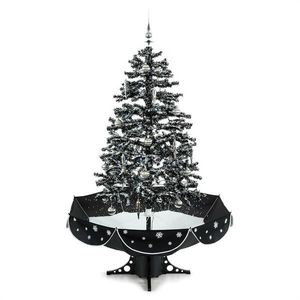 OneConcept Everwhite, vánoční stromeček, 180 cm, simulace sněžení, černý obraz