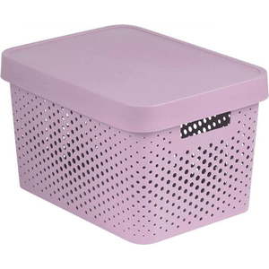 Růžový plastový úložný box s víkem 27x36x22 cm Infinity – Curver obraz
