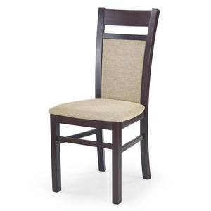 Jídelní židle GIRORD 2 ořech tmavý/béžová obraz