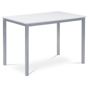 Minimalistický jídelní stůl, šedo-bílá, 110 x 70 x 75 cm obraz
