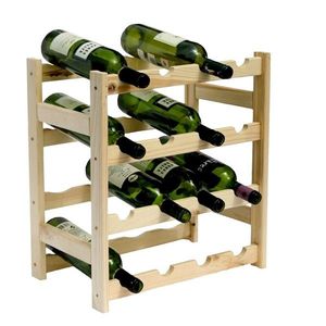 Dřevěný regál na 16 láhví vína obraz