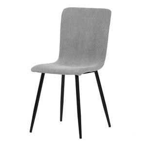 Sada jídelních polstrovaných židlí 4 ks, šedá, 42 x 88 x 52 cm obraz