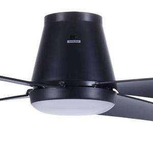 Beacon Lighting Stropní ventilátor Beacon LED Aria CTC, černý, 122 cm, tichý obraz