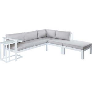 Bílo-šedý zahradní lounge set pro 5-6 – LDK Garden obraz