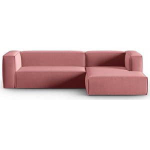 Růžová sametová rohová pohovka Mackay – Cosmopolitan Design obraz
