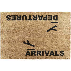 Rohožka z přírodního kokosového vlákna Artsy Doormats Arrivals and Departures, 40 x 60 cm obraz
