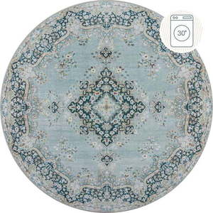 Modrý pratelný kulatý koberec ø 180 cm FOLD Colby - Flair Rugs obraz