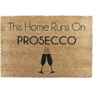 Rohožka z přírodního kokosového vlákna Artsy Doormats This Home Runs On Prosecco, 40 x 60 cm obraz